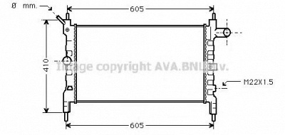 AVA QUALITY COOLING ola2023 -  Радиатор, охлаждение двигателя